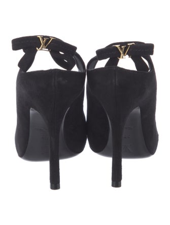 Louis Vuitton LV Monogram Suede Slingback Pumps
