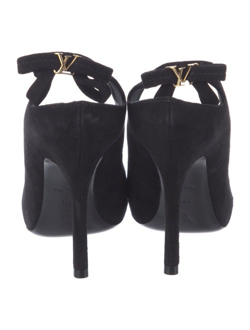 Louis Vuitton LV Monogram Suede Slingback Pumps