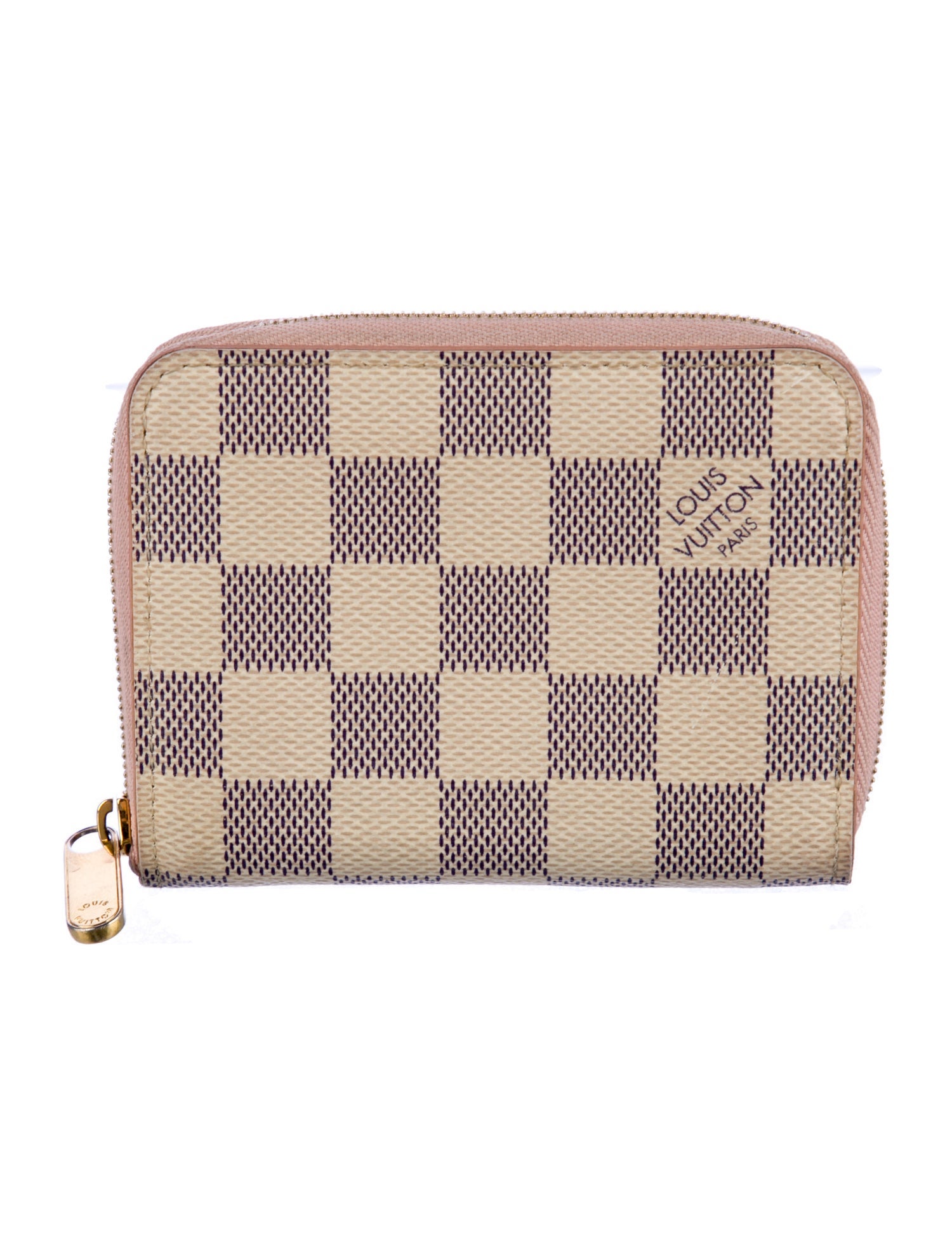 Louis Vuitton Damier Azur Pattern Coated Canvas Zippy Coin Purse