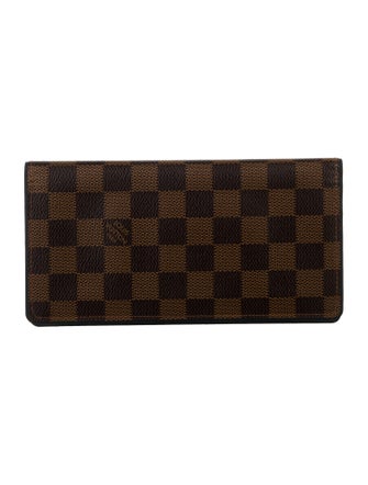 Louis Vuitton Damier Ebene Pattern Coated Canvas Brazza Wallet
