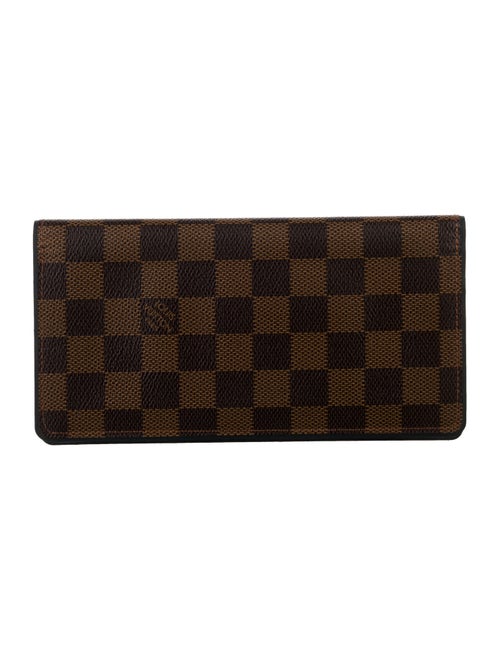 Louis Vuitton Damier Ebene Pattern Coated Canvas Brazza Wallet