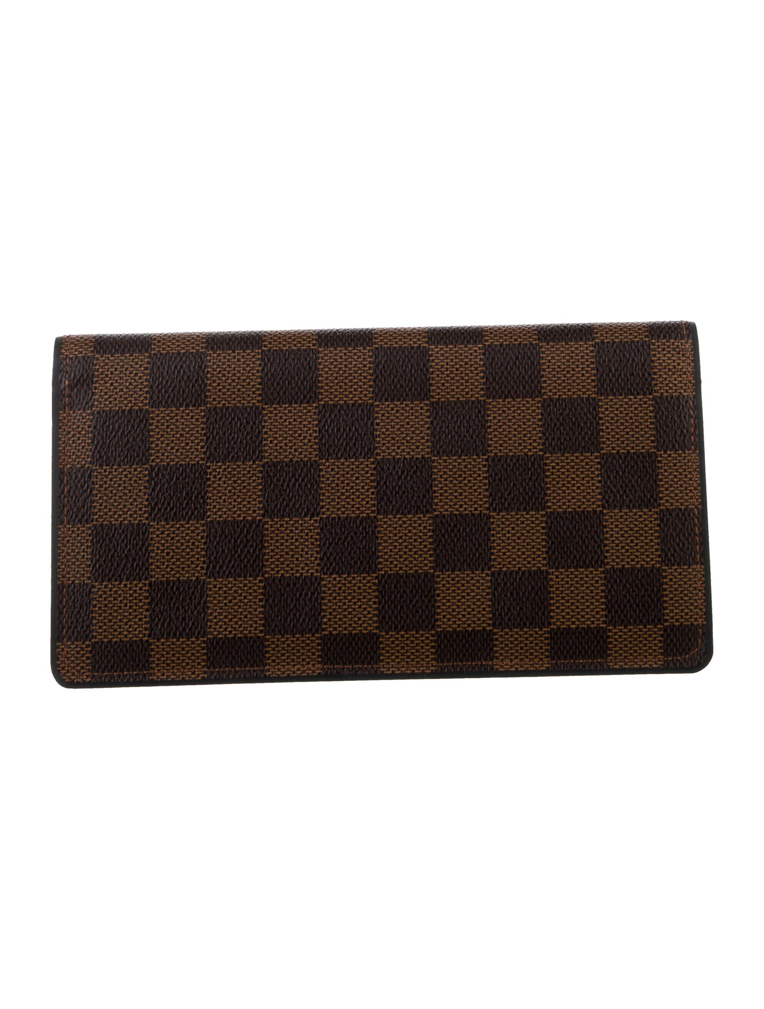 Louis Vuitton Damier Ebene Pattern Coated Canvas Brazza Wallet