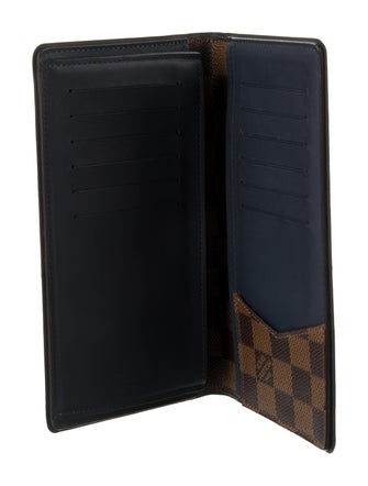 Louis Vuitton Damier Ebene Pattern Coated Canvas Brazza Wallet