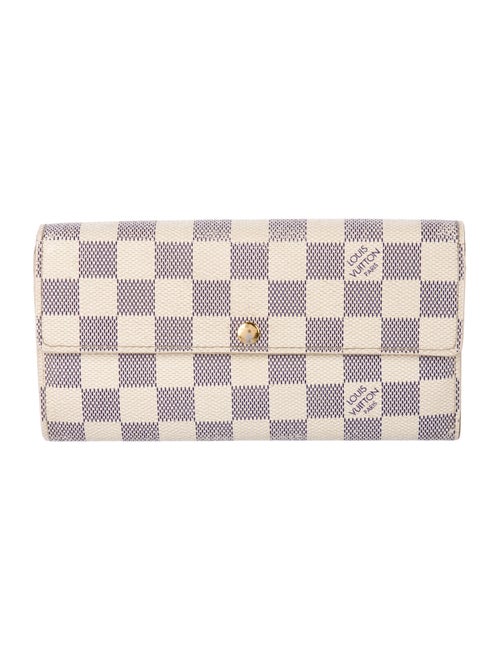 Louis Vuitton Damier Azur Pattern Coated Canvas Sarah Wallet