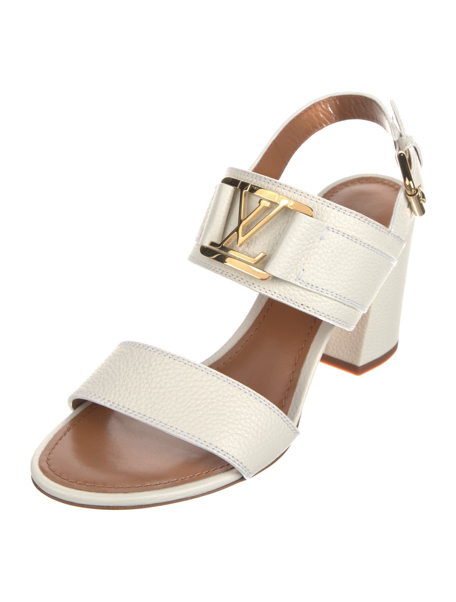Louis Vuitton Leather Slingback Sandals
