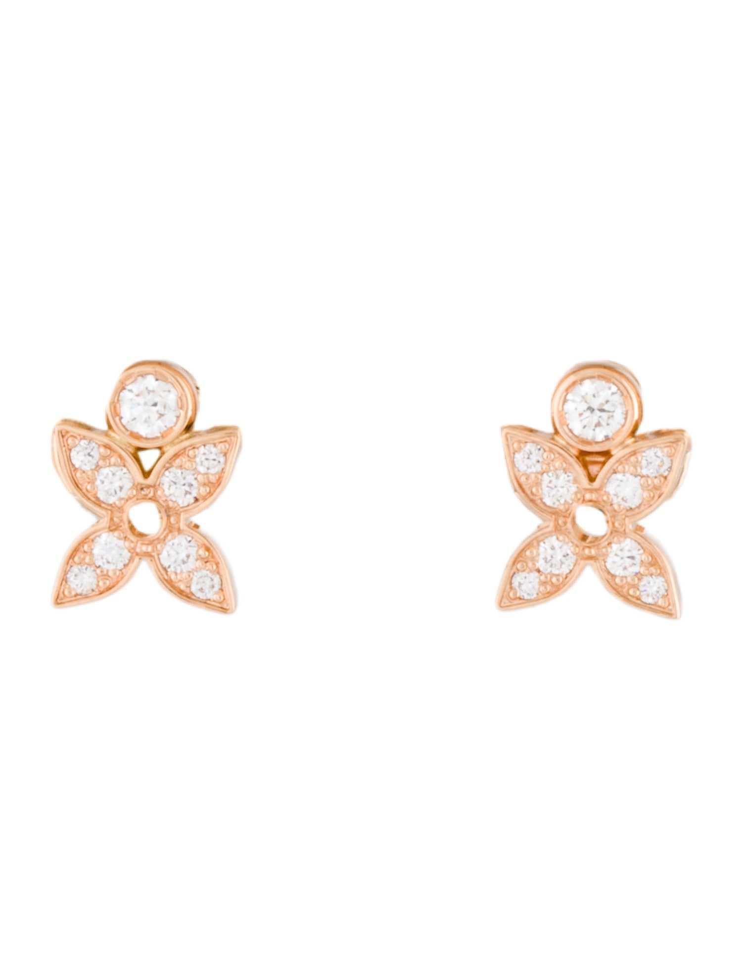 Louis Vuitton 18K Diamond Idylle Blossom Stud Earrings