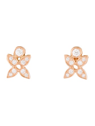 Louis Vuitton 18K Diamond Idylle Blossom Stud Earrings