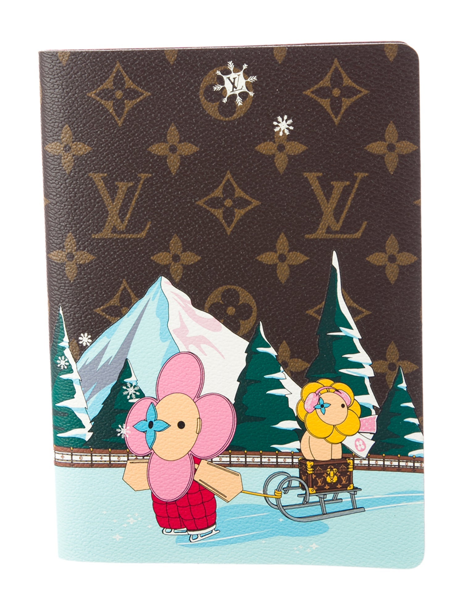 Louis Vuitton Monogram Clemence 'Ice Skating Xmas' Notebook