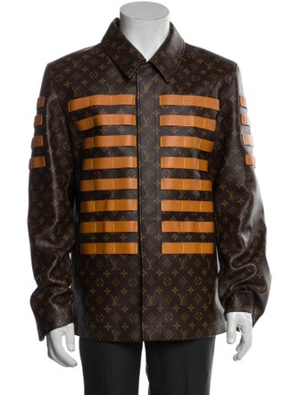 Louis Vuitton 2022 x Nigo Toile Military Moto Puffer Coat