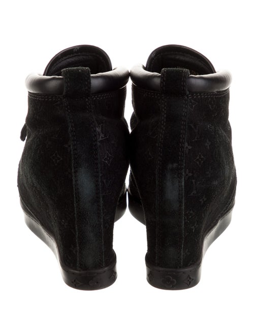 Louis Vuitton Monogram Mini Lin Pattern Suede Lace-Up Boots