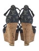 Louis Vuitton LV Monogram Denim T-Strap Sandals