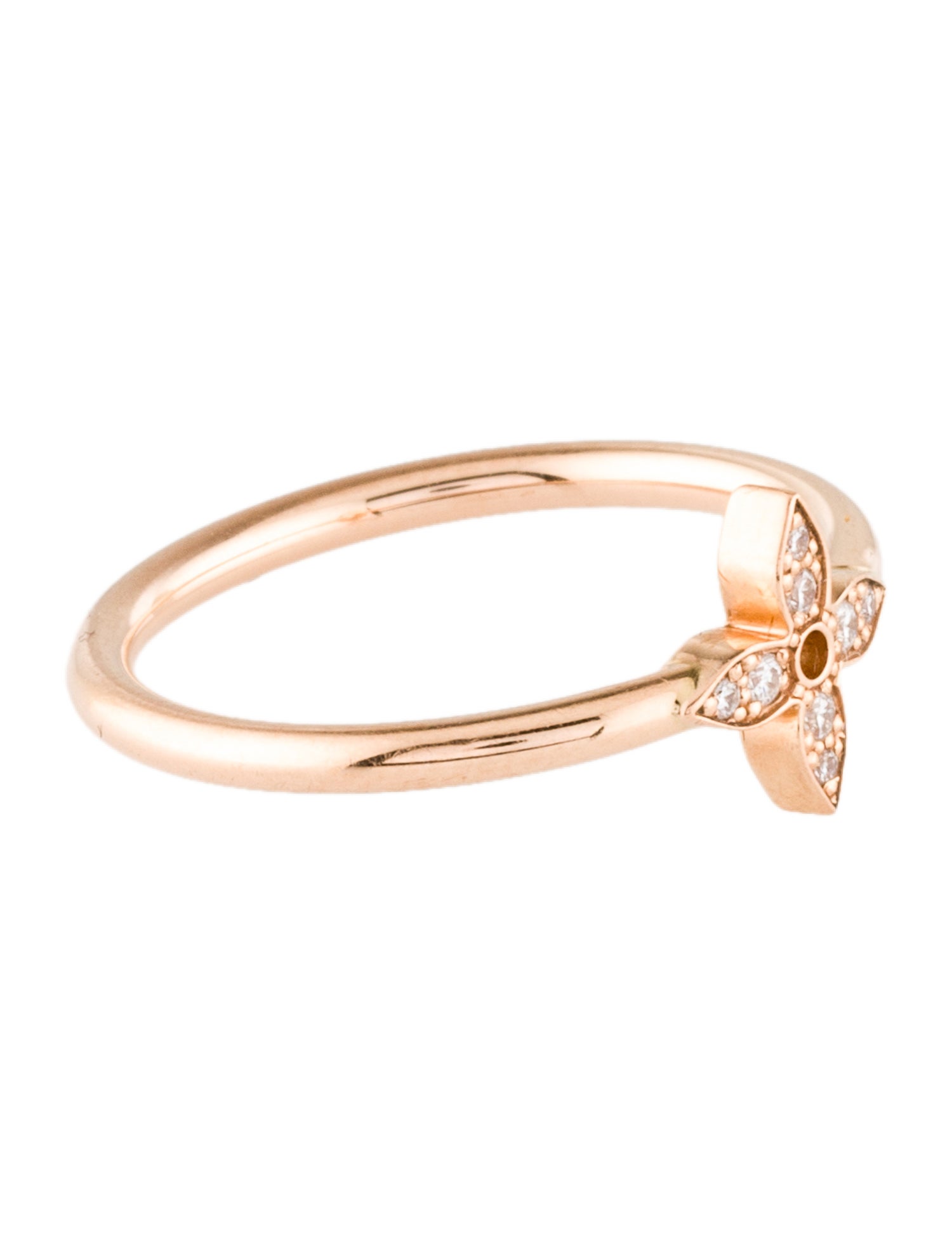 Louis Vuitton 18K Diamond Idylle Single Blossom Ring