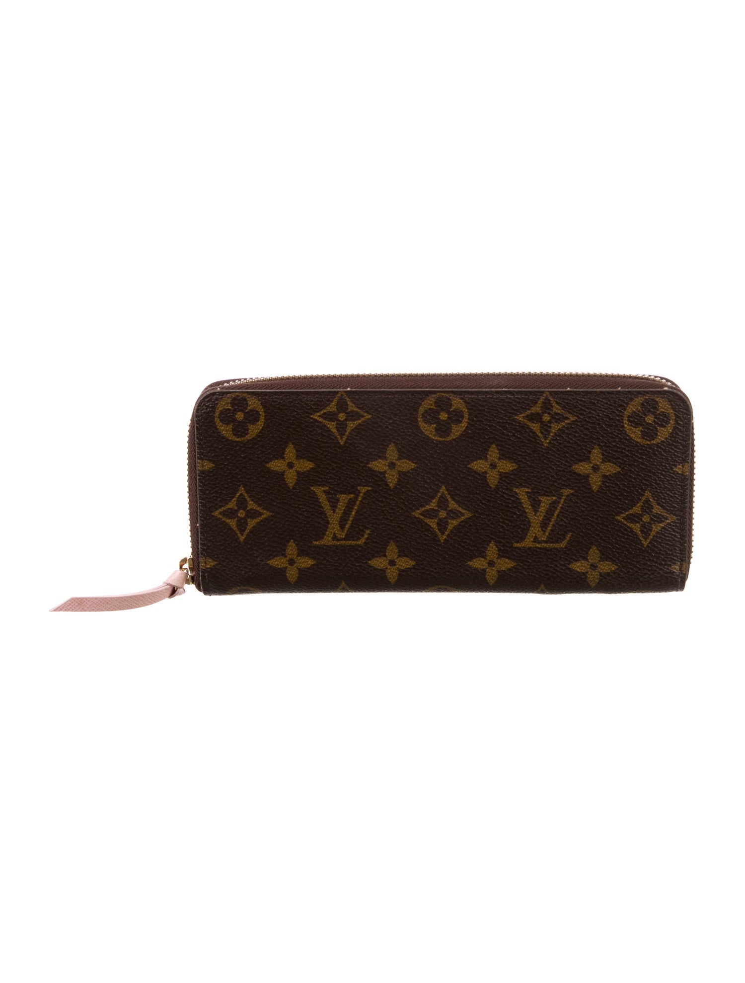 Louis Vuitton LV Monogram Coated Canvas Clemence Wallet