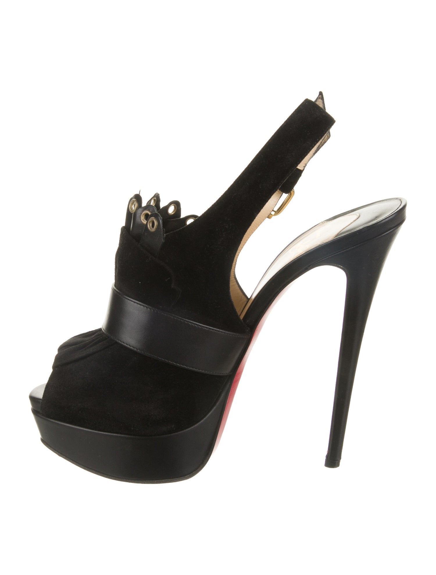 Christian Louboutin Suede Slingback Pumps