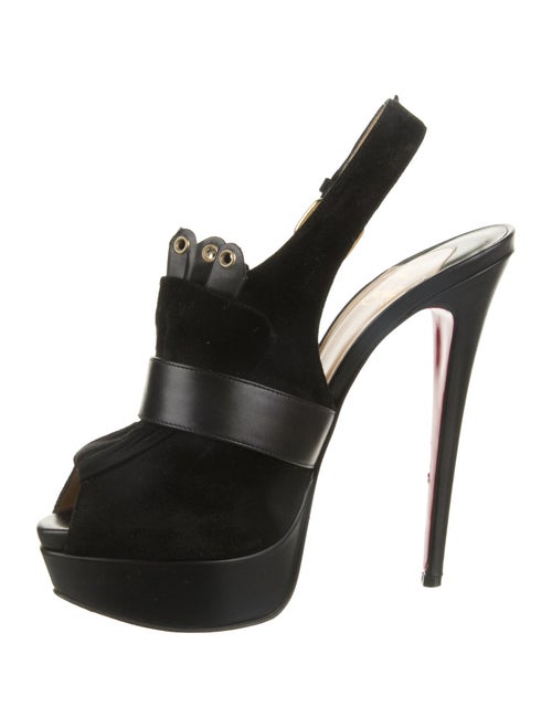 Christian Louboutin Suede Slingback Pumps