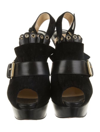 Christian Louboutin Suede Slingback Pumps