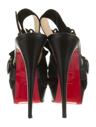 Christian Louboutin Suede Slingback Pumps