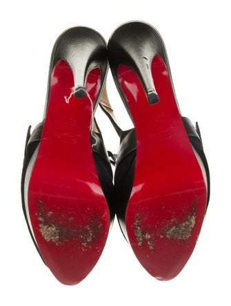 Christian Louboutin Suede Slingback Pumps
