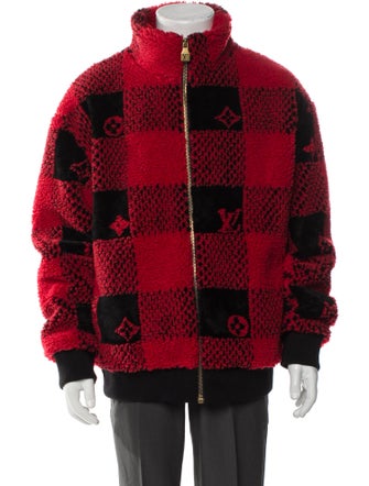 Louis Vuitton 2024 Louis Vuitton Damier Fleece Blouson Puffer Coat