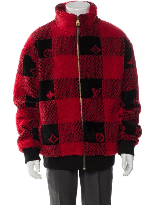 Louis Vuitton 2024 Louis Vuitton Damier Fleece Blouson Puffer Coat