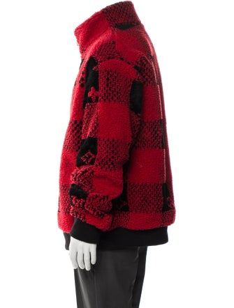 Louis Vuitton 2024 Louis Vuitton Damier Fleece Blouson Puffer Coat