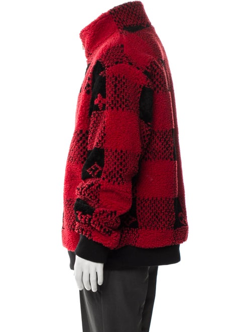 Louis Vuitton 2024 Louis Vuitton Damier Fleece Blouson Puffer Coat