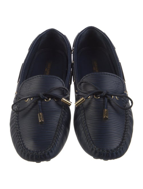 Louis Vuitton Leather Whipstitch Trim Loafers