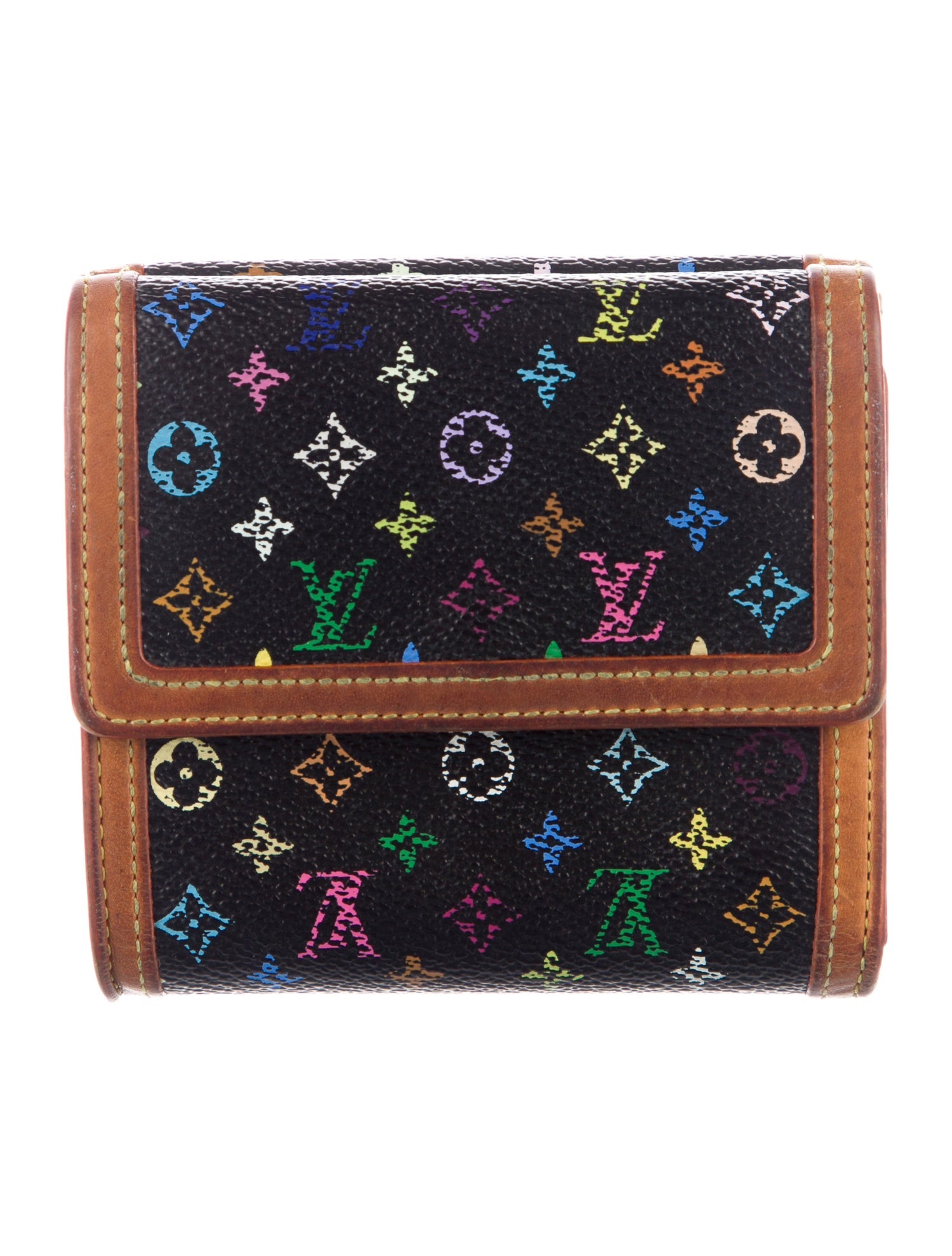 Louis Vuitton 2005 Multicolore Monogram Pattern Elise Wallet