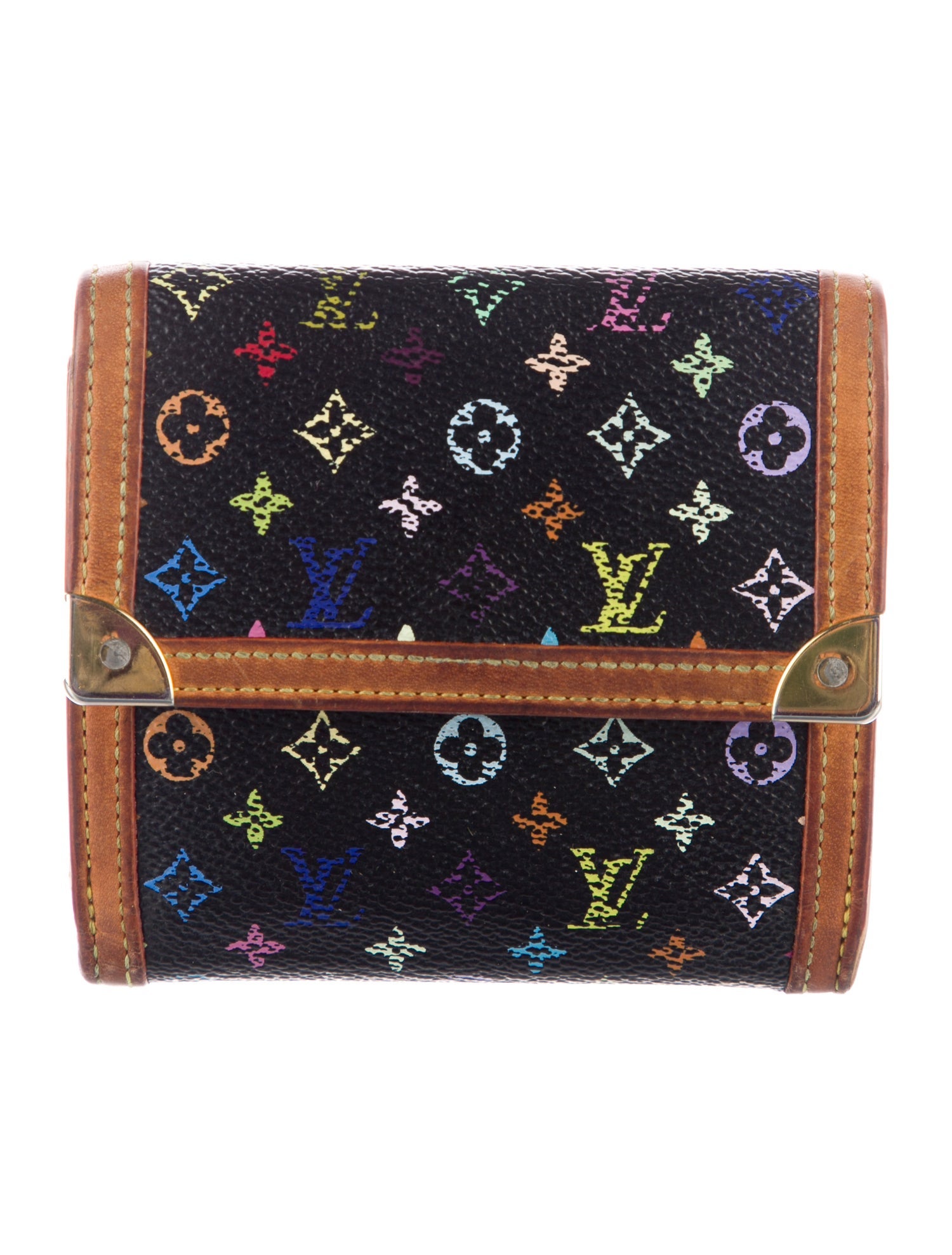Louis Vuitton 2005 Multicolore Monogram Pattern Elise Wallet