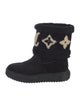 Louis Vuitton LV Monogram Suede Combat Boots