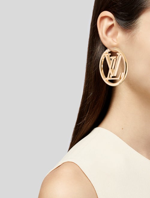 Louis Vuitton Louise Hoop GM Hoop Earrings