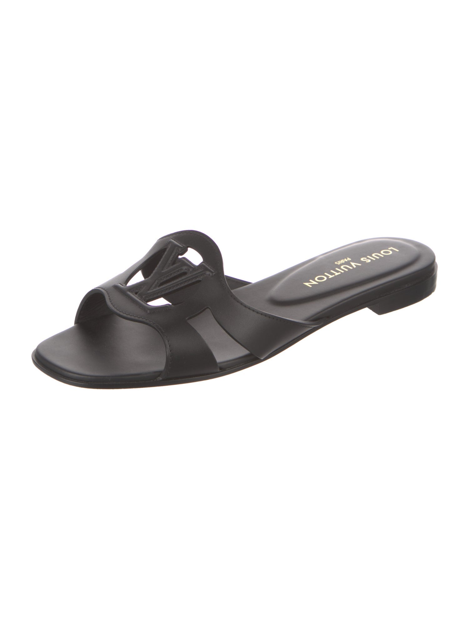 Louis Vuitton LV Monogram Leather Slides