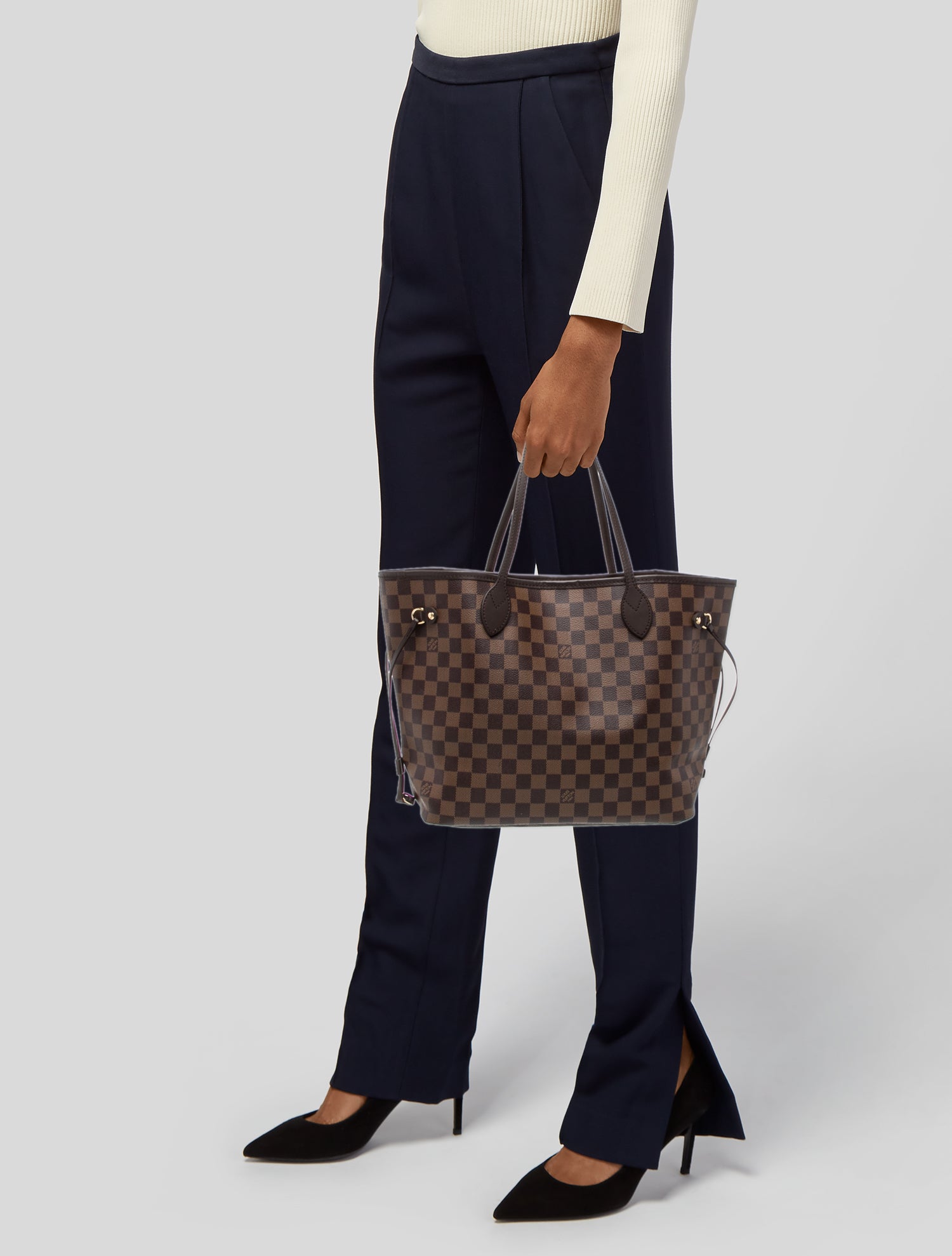 Louis Vuitton Damier Ebene Neverfull w/Pouch MM