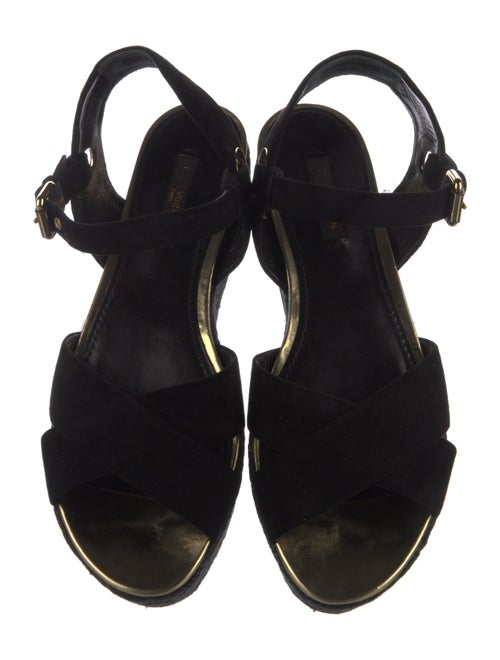 Louis Vuitton Suede Slingback Sandals