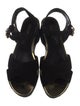 Louis Vuitton Suede Slingback Sandals