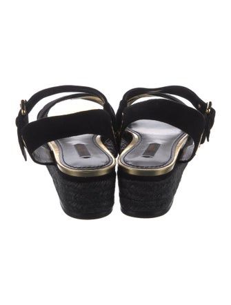 Louis Vuitton Suede Slingback Sandals