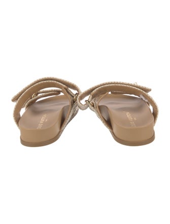 Louis Vuitton LV Monogram Raffia Slides