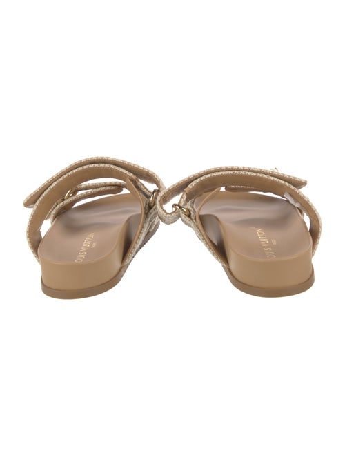 Louis Vuitton LV Monogram Raffia Slides