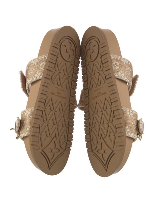 Louis Vuitton LV Monogram Raffia Slides