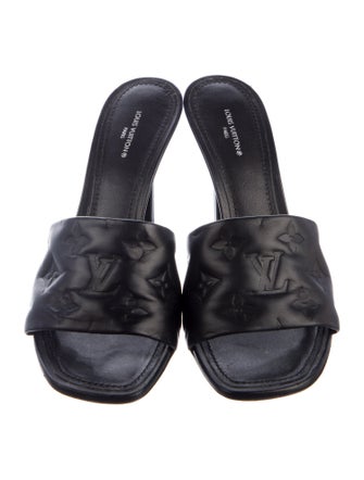 Louis Vuitton LV Monogram Leather Slides
