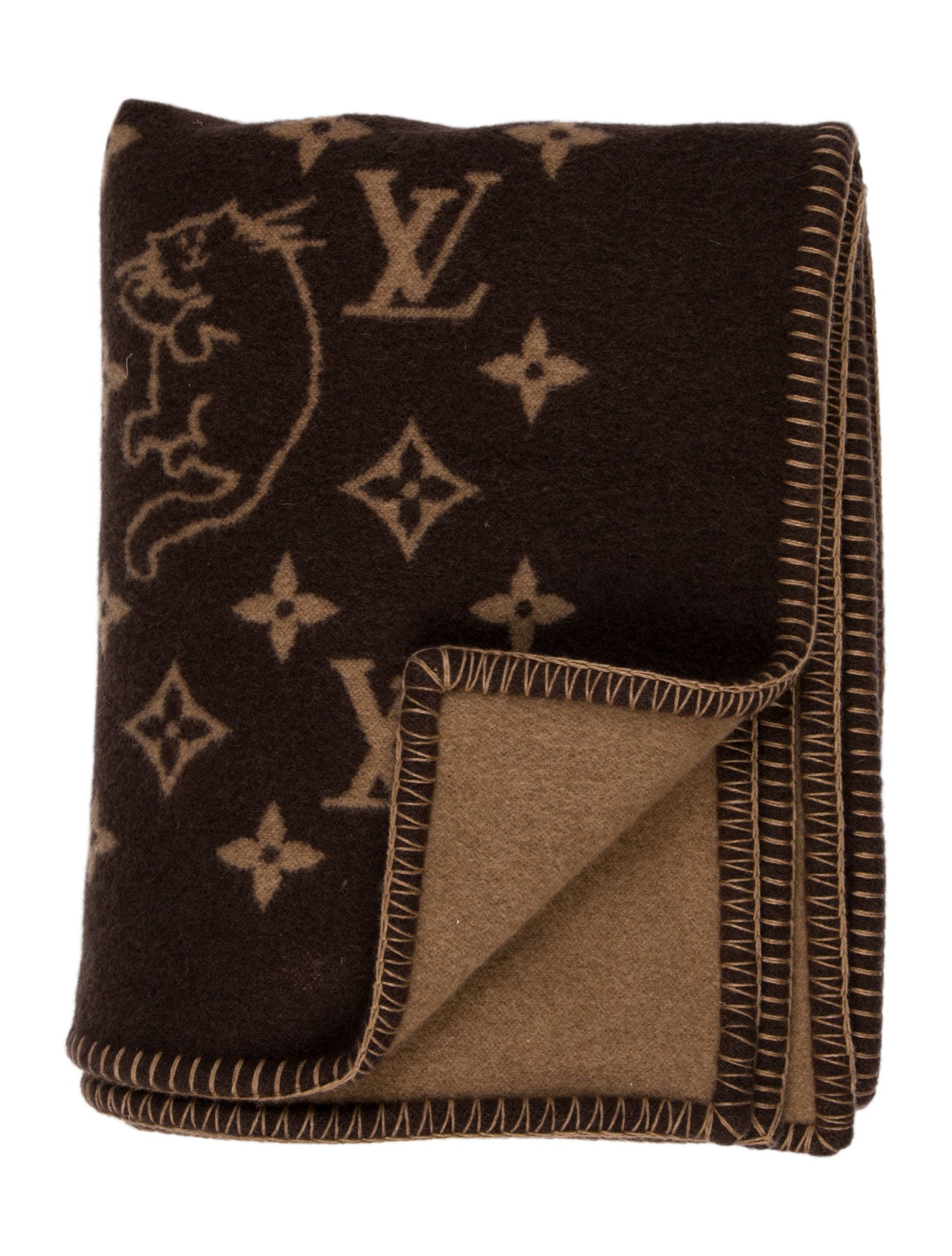 Louis Vuitton x Grace Coddington Catogram Throw Blanket