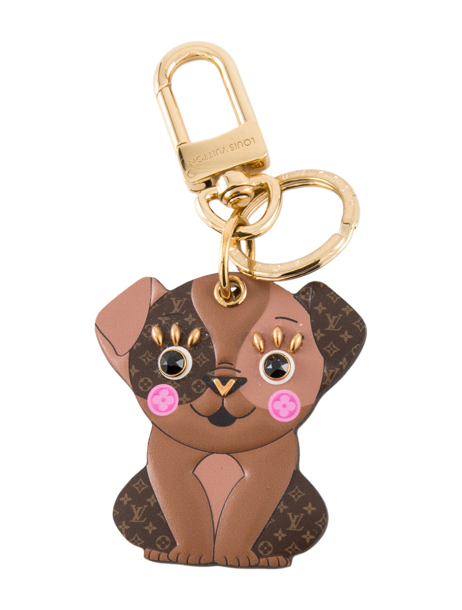 Louis Vuitton LV Monogram Puppy Key Holder And Bag Charm