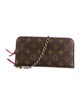 Louis Vuitton LV Monogram Coated Canvas Clemence Wallet