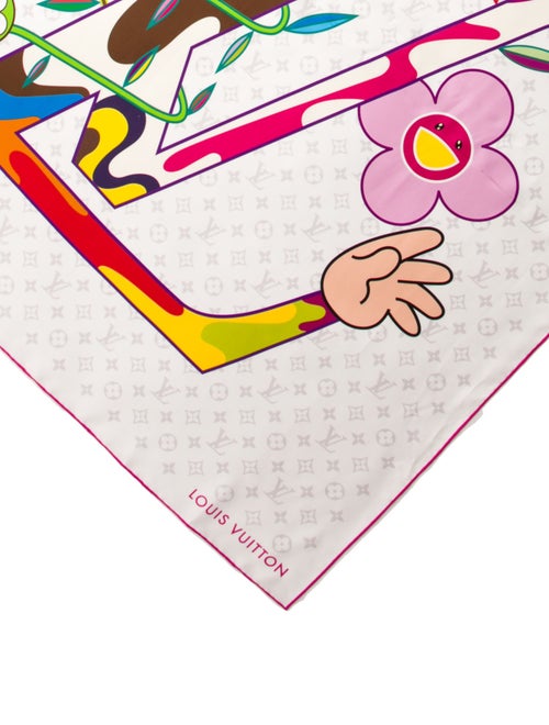 Louis Vuitton x TM Superflat Silk Scarf