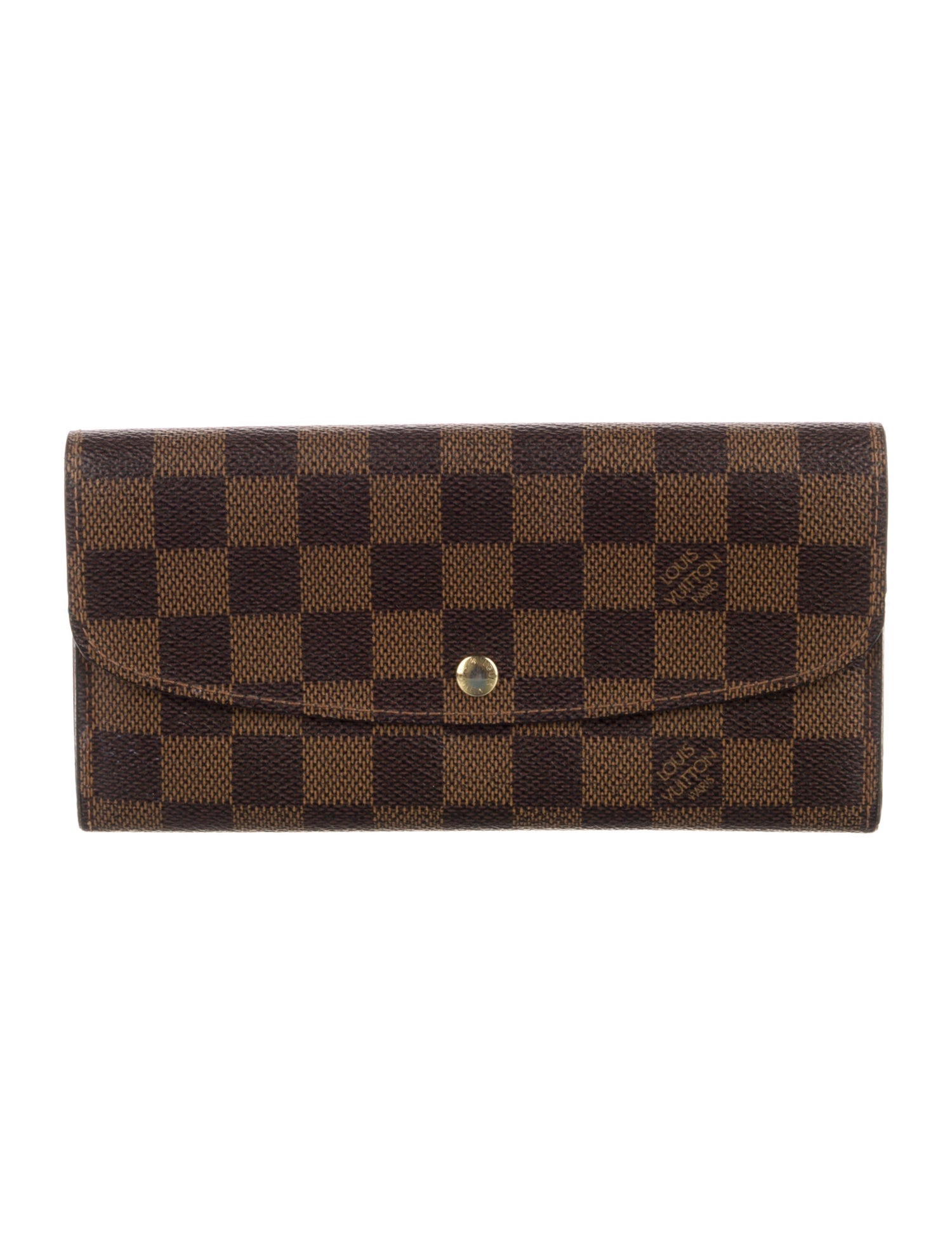 Louis Vuitton 2013 Damier Ebene Pattern Emilie Wallet