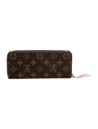 Louis Vuitton LV Monogram Coated Canvas Clemence Wallet