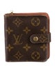 Louis Vuitton LV Monogram Coated Canvas Compact Wallet