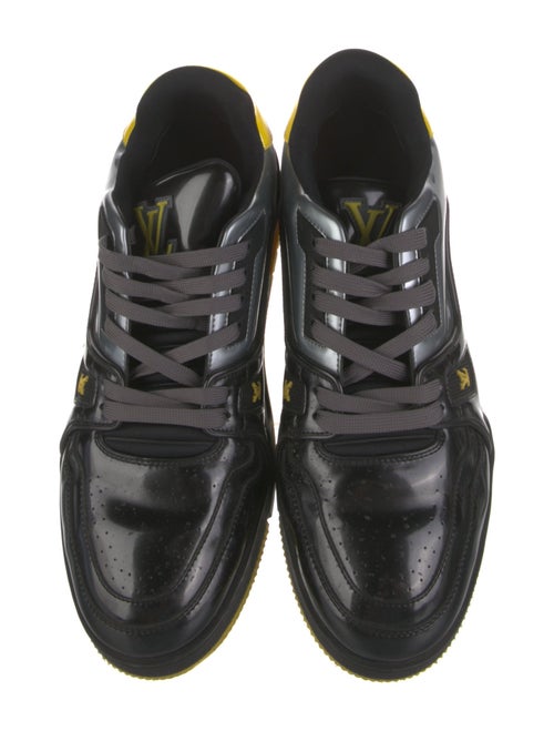 Louis Vuitton Patent Leather Colorblock Pattern Sneakers