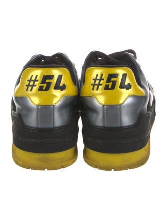 Louis Vuitton Patent Leather Colorblock Pattern Sneakers