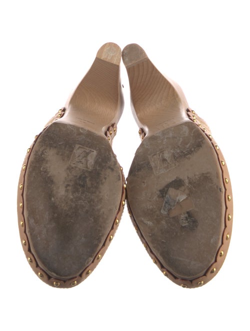 Louis Vuitton Leather Lasercut Accents Mules